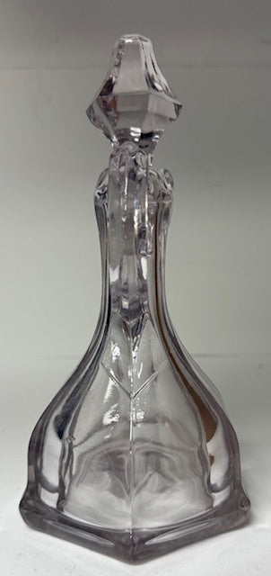 Vintage Olive Oil Pitcher Pink Depression Glass Hexegon with Stopper